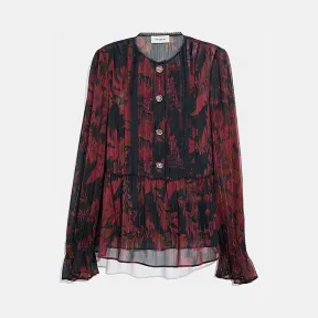 蔻驰/Coach 森林花卉印花茶玫瑰衬衣 42751 DRD