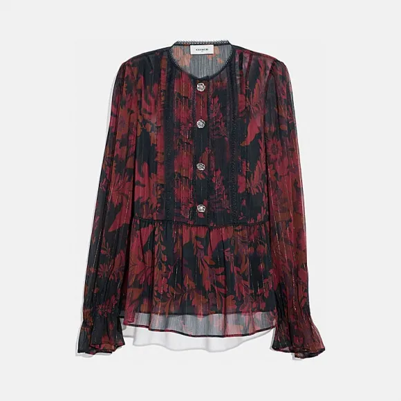 蔻驰/Coach 森林花卉印花茶玫瑰衬衣 42751 DRD