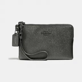 蔻驰/Coach 金属光泽十字纹皮革小号腕包 59953 SVM4Z