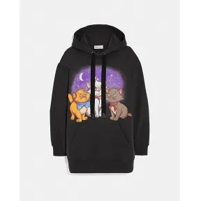 蔻驰/Coach Disney X Coach合作款猫儿历险记大尺寸连帽卫衣 69946-M49-S