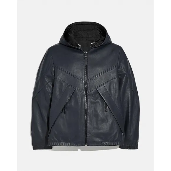 蔻驰/Coach 双面皮革训练卫衣 97829-NV-BK-48