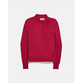 蔻驰/Coach 马车图案领结毛衣 C0444-RED-XL