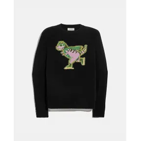 蔻驰/Coach REXY嵌花毛衣 C2040-BLK-XXL