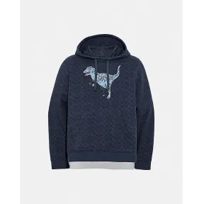 蔻驰/Coach 经典标志REXY连帽卫衣 C4620-NAV-M