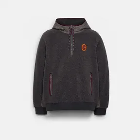 蔻驰/Coach 羊羔绒连帽卫衣 C5215-GRY