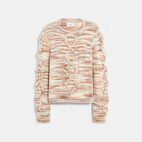 蔻驰/Coach 玫瑰粉红色 混合材料 段染BOBBLE毛衣 C5512-ROS