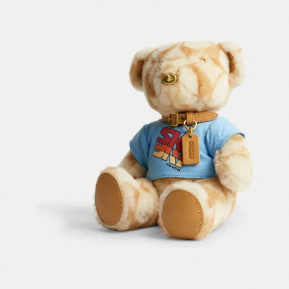 蔻驰/Coach 标志性连毛羊皮滑雪熊收藏品 C7059-TAM