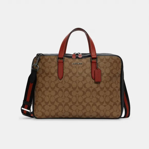 蔻驰/Coach Graham 拼色标志性帆布修身内裤 C8169-QBTUI