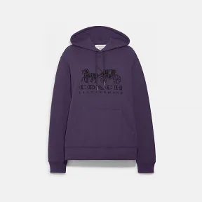 蔻驰/Coach 深紫色 马车图案连帽卫衣 C9113-A2X-XXL