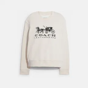 蔻驰/Coach EVERGREEN马车图案圆领卫衣 C9116-CHK-XS
