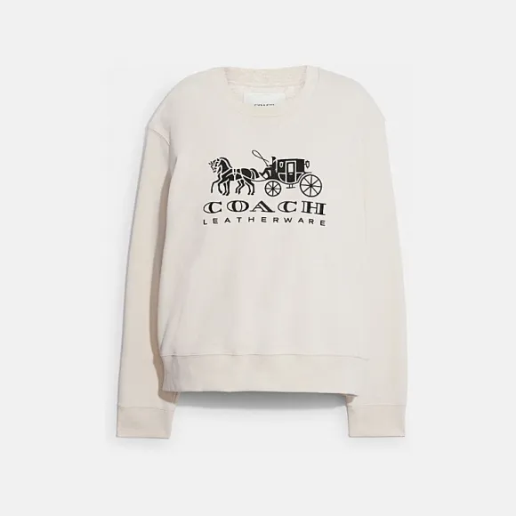 蔻驰/Coach EVERGREEN马车图案圆领卫衣 C9116-CHK-XS