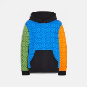 蔻驰/Coach 拼色经典标志连帽卫衣 C9501-MTI