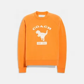 蔻驰/Coach 橘红色 REXY学院风圆领卫衣 C9917-TNG-XXL