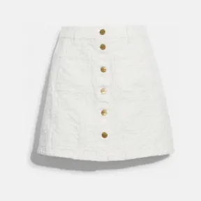 蔻驰/Coach 女士 亮白色 短裙 CA687-UBY-0