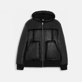 蔻驰/Coach 黑色 羊毛皮卫衣 CD177-BLK-M