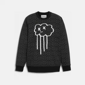 蔻驰/Coach 黑色 RAIN CLOUD卫衣 CF036-BLK-M