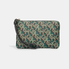 蔻驰/Coach 经典标志交织文字印花角拉链腕包 CF548-IMGRN