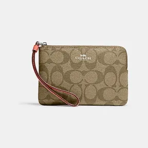 蔻驰/Coach 经典标志角拉链腕包 CK358-SVB10