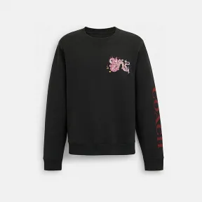 蔻驰/Coach 新年系列龙图案圆领卫衣 CM831-BLK