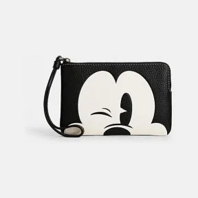 蔻驰/Coach COACH X DISNEY 眨眼米奇图案角拉链腕包 CN041-QB-M2