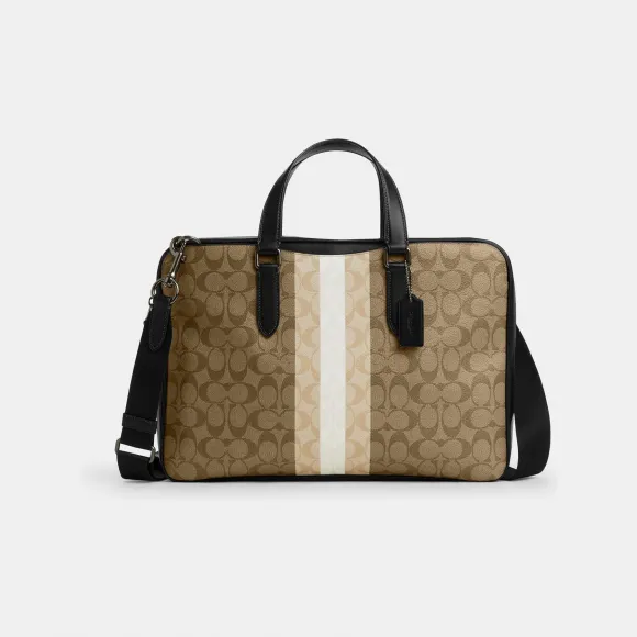 蔻驰/Coach Graham 大学条纹拼色标志性帆布修身内裤 CQ036-QBE7V