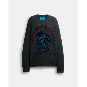 蔻驰/Coach LIL NAS X DROP 兔子图案毛衣 CQ069-BLC