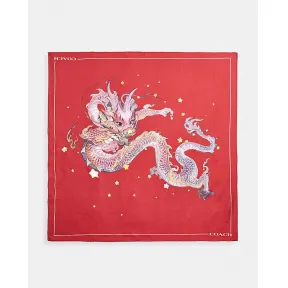 蔻驰/Coach 新年系列龙图案桑蚕丝丝巾 CQ306-C6K