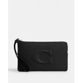 蔻驰/Coach 大号角拉链腕包 CR392-SV-BK