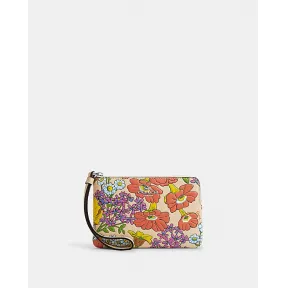 蔻驰/Coach 花卉印花角拉链腕包 CR946-SV-IO