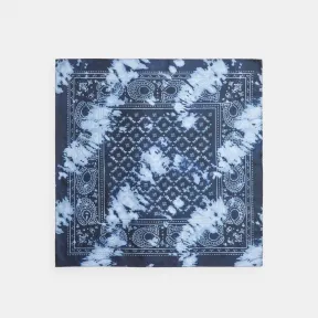 蔻驰/Coach HERITAGE扎染印花丝巾 CU347-BLU