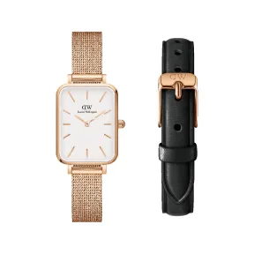 丹尼尔·惠灵顿/Daniel Wellington Quadro Pressed Melrose + Sheffield Strap 日本石英机芯 套装 DW00501486