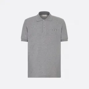 迪奥/Dior 灰色棉质珠地布“CD Icon”标志 Polo 衫 013J800A0373-C888