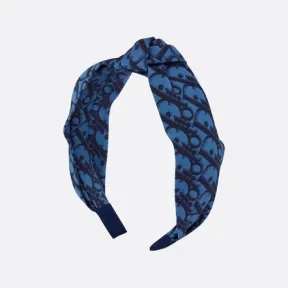 迪奥/Dior 儿童发带 蓝色棉府绸 Oblique 印花 0WBM1SHACD_Y38I_TU