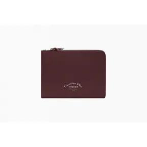 迪奥/Dior 酒红色粒面触感小牛皮文件夹 1ATCA162XXX H08E