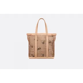 迪奥/Dior 米色藤格纹小牛皮购物包  1PCSH101YLO H25E