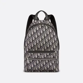 迪奥/Dior Rider 双肩背包 米色和黑色 Oblique 印花 1PEBA158YKY_H28E_TU