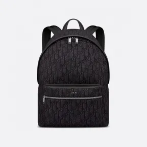 迪奥/Dior Rider 双肩背包 黑色 Oblique 印花 1VOBA088YKY_H00N_TU