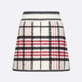 迪奥/Dior 迷你裙 三色棉质混纺科技面料 Check'n'Dior 图案 224J03AM706_X5832_T34