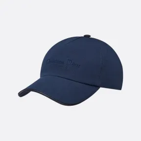 迪奥/Dior 棒球帽 海军蓝色棉质帆布 Christian Dior Couture 刺绣 243C904G4511_C540_TS