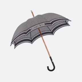迪奥/Dior Walk'n'Dior 雨伞 黑色和白色帆布千鸟格纹图案 25PDP200I153_C900_TU