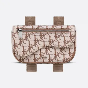 迪奥/Dior CACTUS JACK DIOR 马鞍臂包 咖啡色提花面料 Dior and Cactus Jack Oblique 印花 2ADCA392JOD_H24E_TU