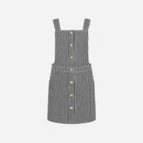 迪奥/Dior 儿童背心裙 白色棉质斜纹面料黑色条纹 2WBM12DRSC_Y46J_T04A