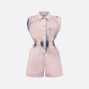 迪奥/Dior 儿童运动装 粉色棉质混纺牛仔面料石洗效果 2WBM12OVEG_Y62J_T04A