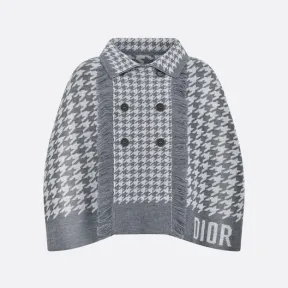 迪奥/Dior 儿童斗篷 灰色羊毛针织面料千鸟格纹 2WBM14CPEK_Y188_T2