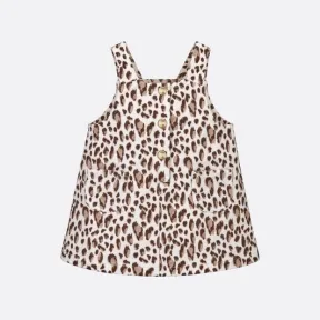 迪奥/Dior 婴幼儿背心裙 华达呢面料豹纹图案 2WBM32DRSH_Y13E_T12M