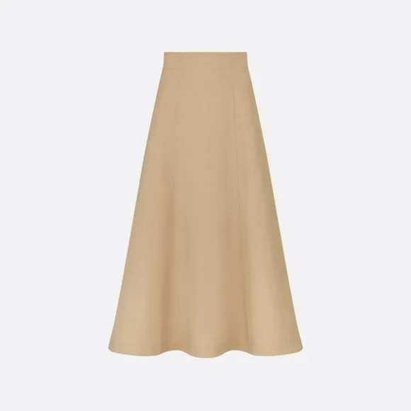迪奥/Dior 喇叭形半裙 米色棉质斜纹面料 311J01A3105_X1652_T34
