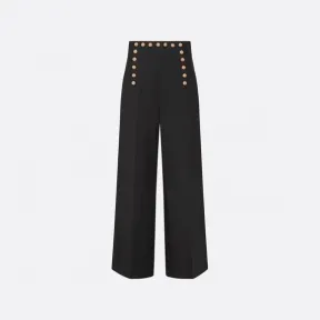 迪奥/Dior 水手风喇叭裤 海军蓝色棉质斜纹面料 311P31A3101_X5645