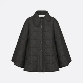 迪奥/Dior 斗篷 黑色绗缝塔夫绸科技面料超大藤格纹 317C37A2827_X9000_TXS