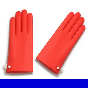 迪奥/Dior 红色皮革手套 63GLO753A503 C300