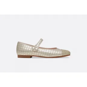 迪奥/Dior 轧花小羊皮和亮片芭蕾舞鞋  6ABS15SHOB Y296